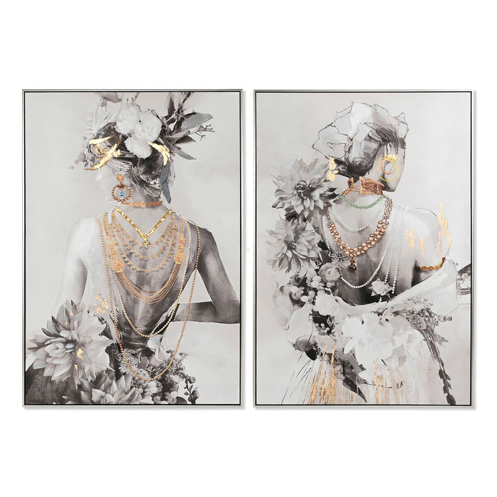 Toile Home ESPRIT Sapin polystyrène Toile 80 x 3,5 x 120 cm