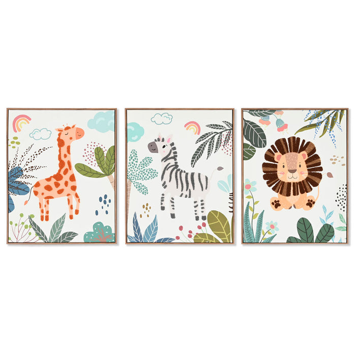 Cuadro Home ESPRIT Con relieve 40 x 3 x 50 cm (3 Unidades)