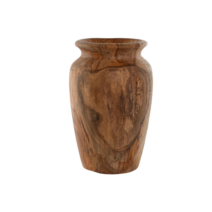 Jarrón Home ESPRIT Natural Marrón oscuro Teca 25 x 25 x 40 cm