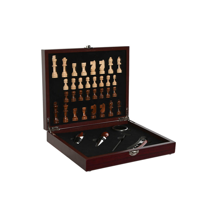 Set of Wine Accessories Home ESPRIT Brown MDF Wood 24 x 19 x 5 cm