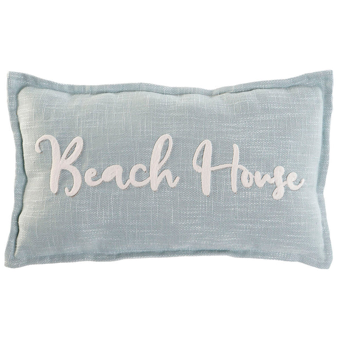 Cuscino Home ESPRIT Beach Bianco Blu cielo Mediterraneo 60 x 10 x 35 cm