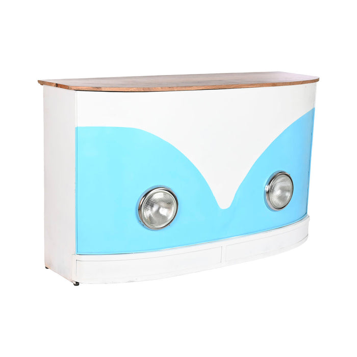 Bar unit Home ESPRIT White Brown Turquoise 157 x 52 x 90 cm