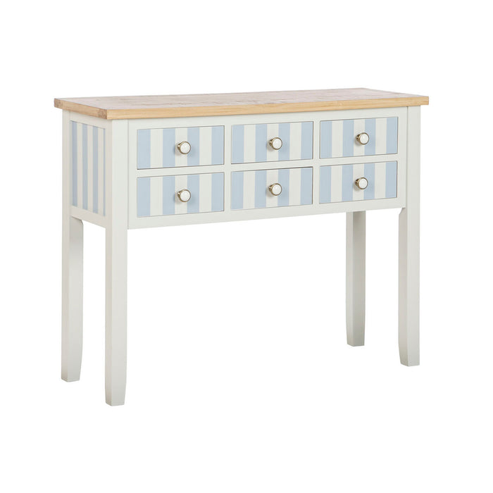 Consola Home ESPRIT Azul Blanco Madera de Paulonia 103 x 35 x 80 cm