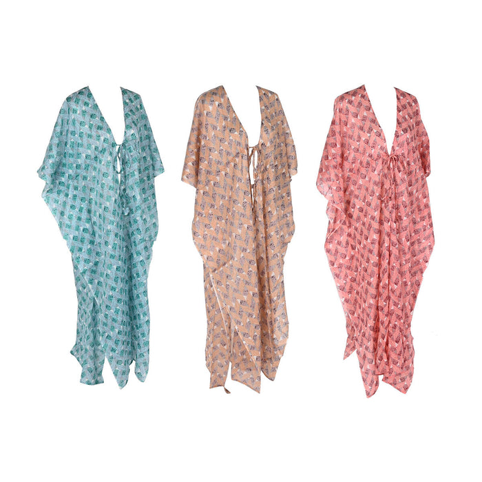 Pareo Home ESPRIT Marrón Turquesa Coral (3 Unidades)