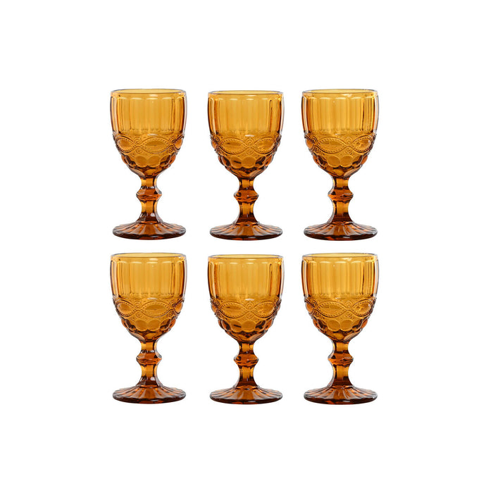Set de Copas Home ESPRIT Ambar Cristal 240 ml (6 Unidades)