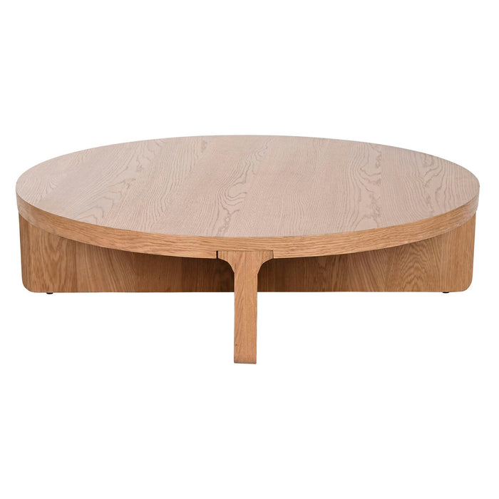 Mesa de Centro Home ESPRIT Natural madera de roble 121 x 121 x 32 cm