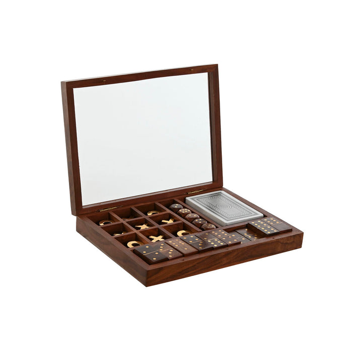 Juegos Home ESPRIT Madera Cristal 22 x 16,5 x 3,5 cm