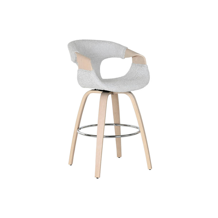 Taburete Home ESPRIT Gris Madera 55,5 x 52,5 x 92,5 cm