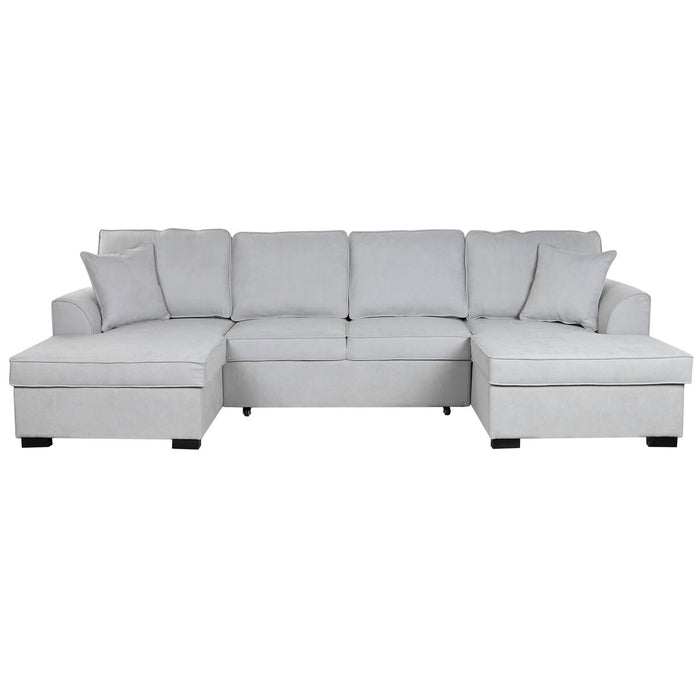Canapé Convertible Home ESPRIT Gris Moderne 298 x 154 x 92 cm