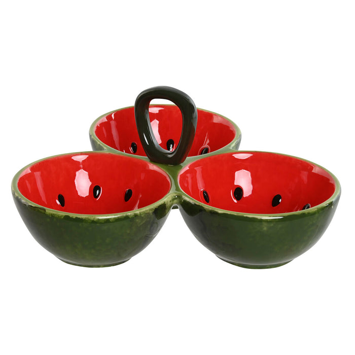 Snack Bowl Home ESPRIT Red Green Stoneware Watermelon 23 x 22 x 10,5 cm