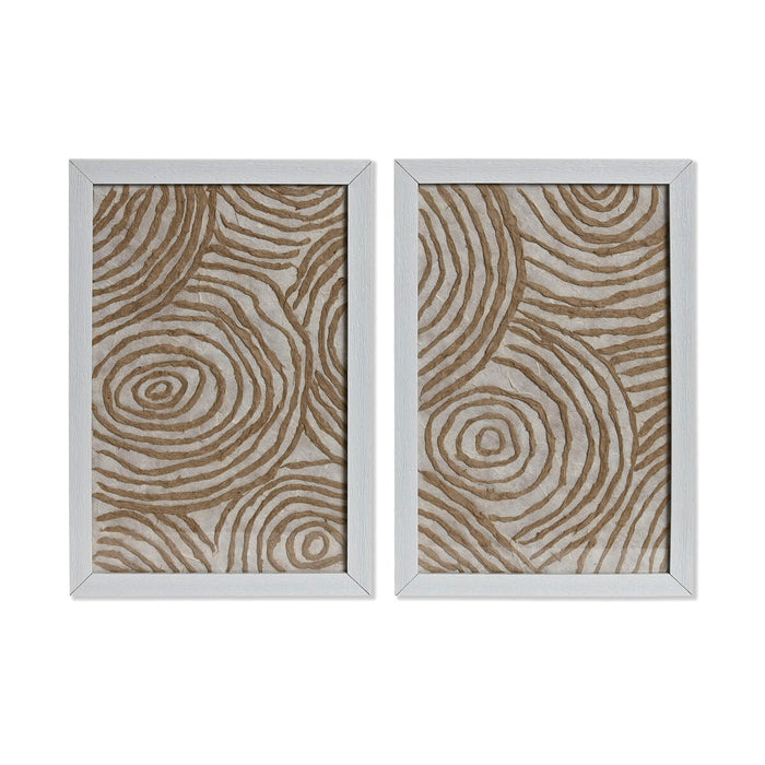 Cuadro Home ESPRIT Blanco Natural Moderno 20 x 2 x 30 cm