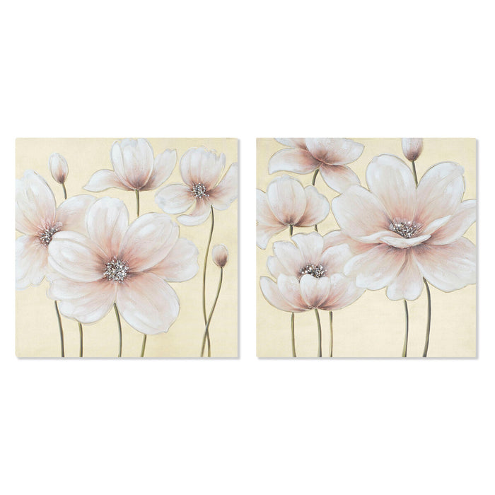 Toile Home ESPRIT Toile Bois MDF 80 x 3 x 80 cm 80 x 2,8 x 80 cm