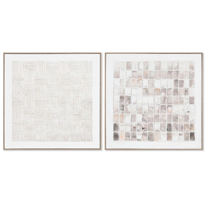 Canvas Home ESPRIT Pinewood Canvas 82 x 4,5 x 82 cm 82,2 x 4,5 x 82,2 cm