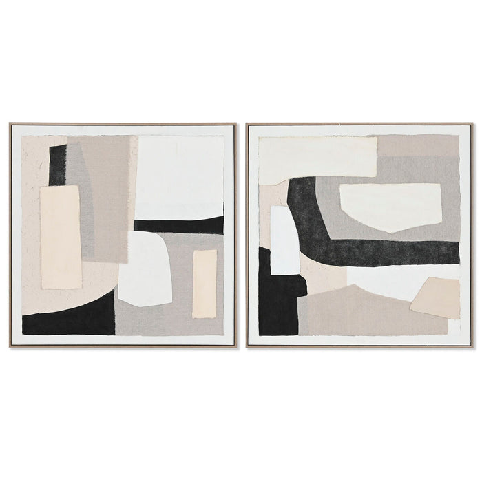 Canvas Home ESPRIT Pinewood Canvas 82 x 4,5 x 82 cm 82,3 x 4,5 x 82,3 cm