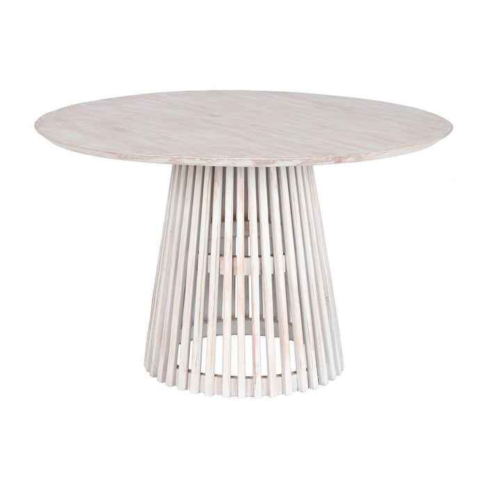 Mesa de Comedor Home ESPRIT Blanco madera de mindi 120 x 120 x 75 cm