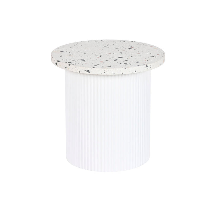 Tavolo aggiuntivo Home ESPRIT Bianco Legno MDF Terrazzo 40 x 40 x 37,5 cm