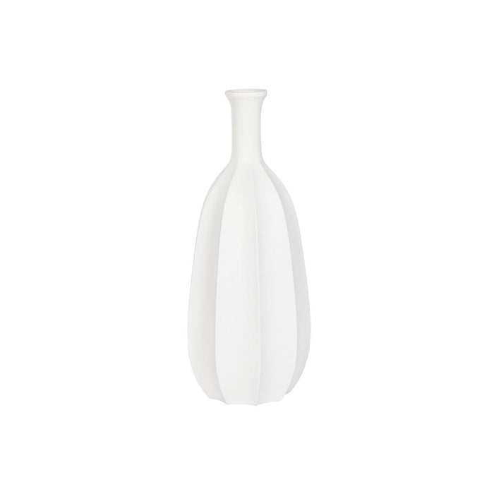 Jarrón Home ESPRIT Blanco Fibra de Vidrio 30 x 30 x 80 cm