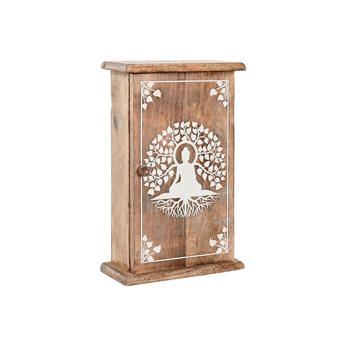 Key cupboard Home ESPRIT White Natural 18 x 7,5 x 28 cm