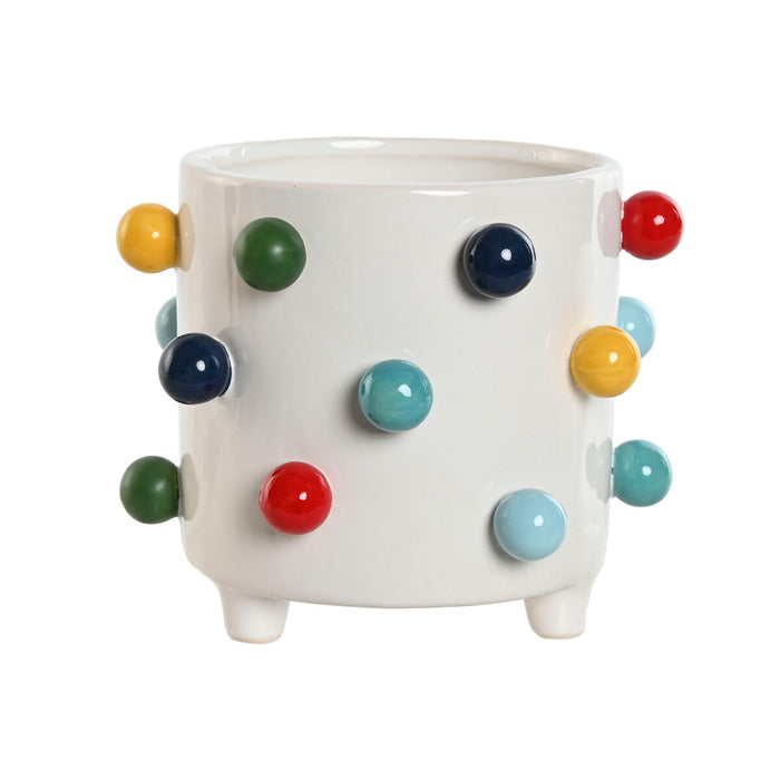 Planter Home ESPRIT White Multicolour 17 x 17 x 14 cm