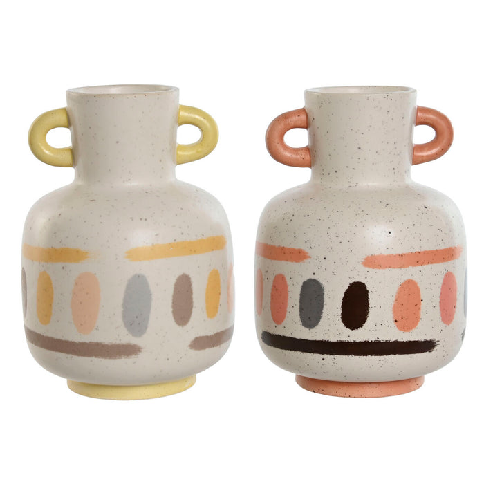 Vase Home ESPRIT Multicouleur Dolomite 16 x 16 x 22 cm (2 Unités)