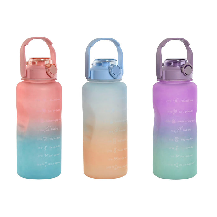 Botella de Agua Home ESPRIT Azul Rosa Turquesa Lila Polipropileno PET 2 L (3 Unidades)
