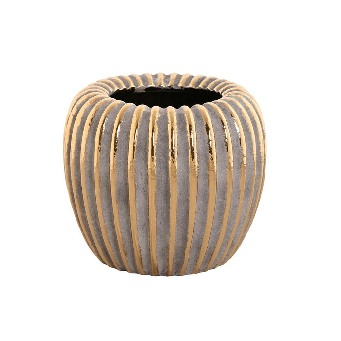 Vase Home ESPRIT Doré Grès Moderne 19 x 19 x 16 cm