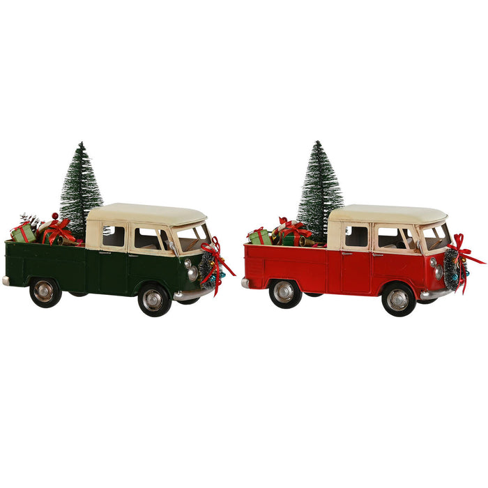 Décorations de Noël Home ESPRIT Rouge Vert 26,5 x 12 x 19 cm (2 Unités)