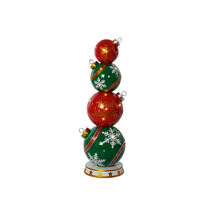 Décorations de Noël Home ESPRIT Rouge Vert 35 x 35 x 108,5 cm