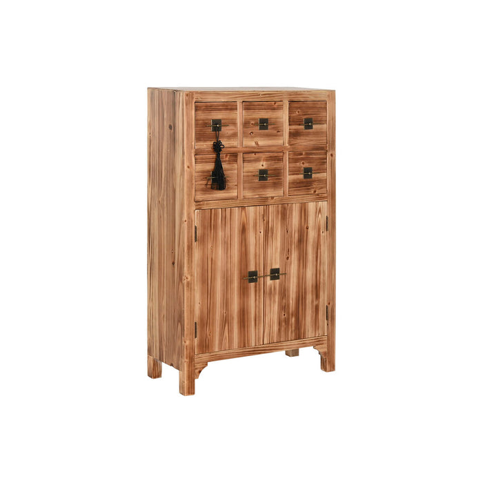 Chest of drawers Home ESPRIT Black Natural Fir MDF Wood Oriental 63 x 27 x 101 cm