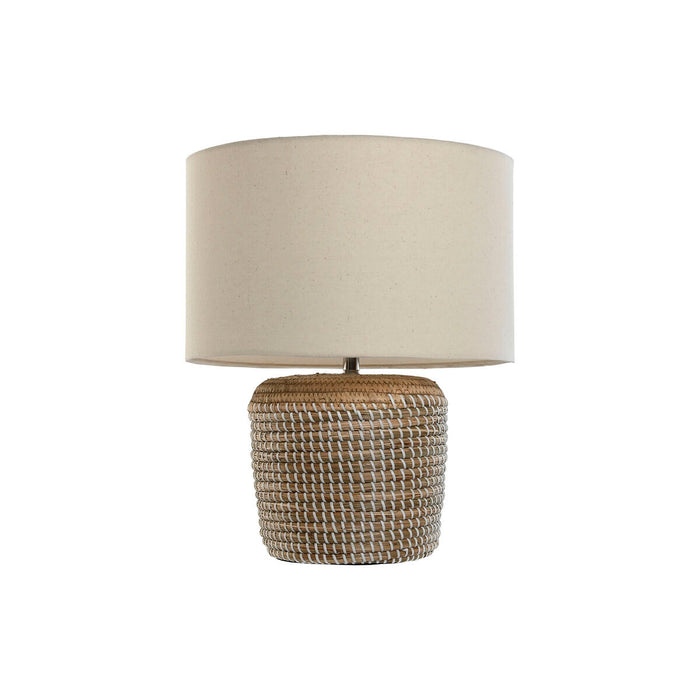Lámpara de mesa Home ESPRIT Blanco Marrón 50 W 220 V 38 x 38 x 47 cm