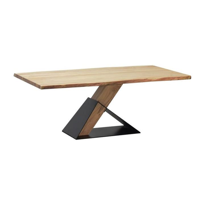 Mesa de Comedor Home ESPRIT Negro Natural Metal Madera de acacia 200 x 100 x 76 cm