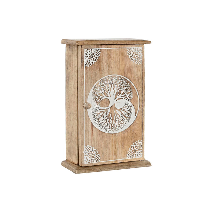 Key cupboard Home ESPRIT White Natural 18 x 7,5 x 28 cm