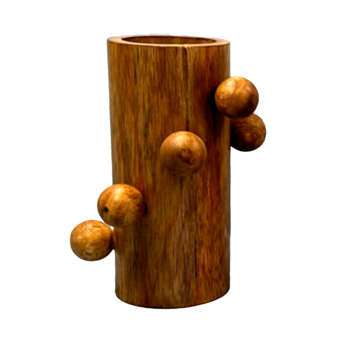 Vase Home ESPRIT Marron Bois de manguier 16 x 16 x 23 cm