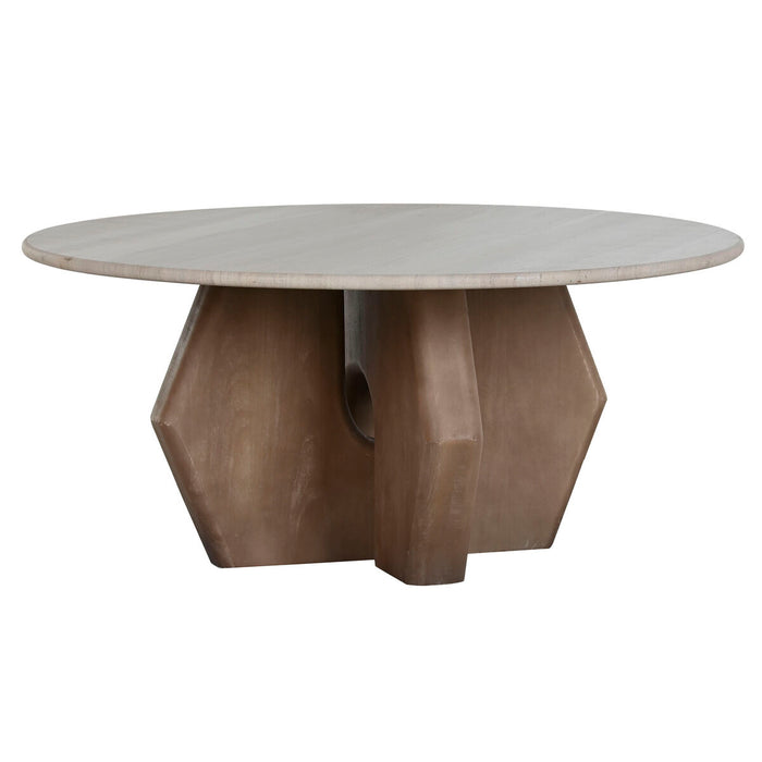 Mesa de Centro Home ESPRIT Marrón Beige 91 x 91 x 40 cm