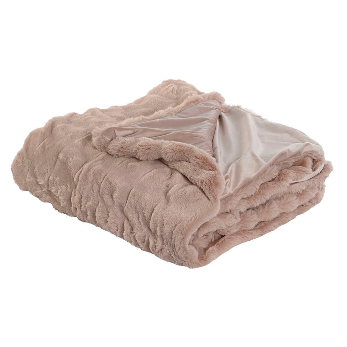 Manta Home ESPRIT Rosa claro 220 x 240 x 1 cm