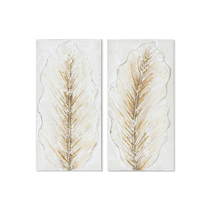 Canvas Home ESPRIT Canvas MDF Wood 30 x 2,5 x 60 cm