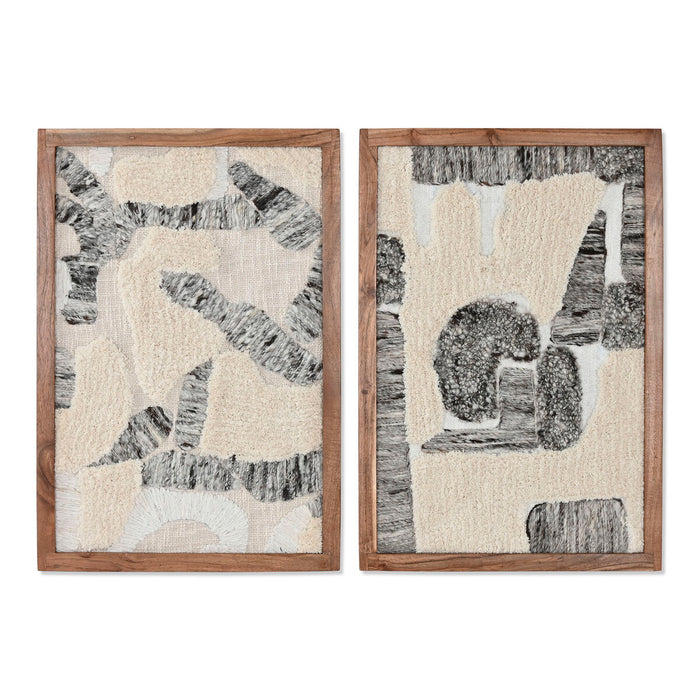 Painting Home ESPRIT Cotton Acacia 43 x 3 x 63 cm