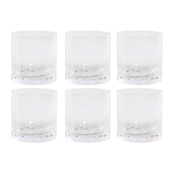 Set de Vasos Home ESPRIT Transparente Cristal Con relieve (6 Unidades)
