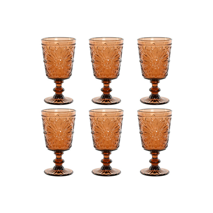 Set de Copas Home ESPRIT Cristal 8,5 x 8,5 x 16,3 cm (6 Unidades)