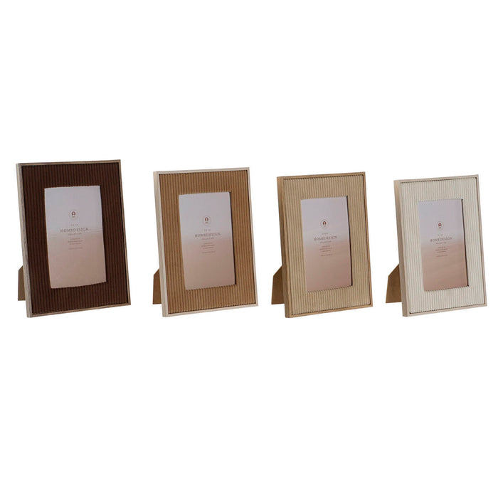 Marco de Fotos Home ESPRIT Marrón Beige Terciopelo Cristal Moderno 26 X 2,8 X 31 cm (4 Unidades)