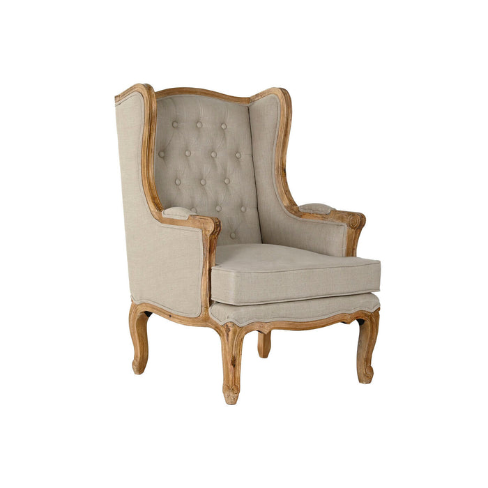 Butaca Home ESPRIT Blanco Natural Madera de mango 72 x 75 x 110 cm