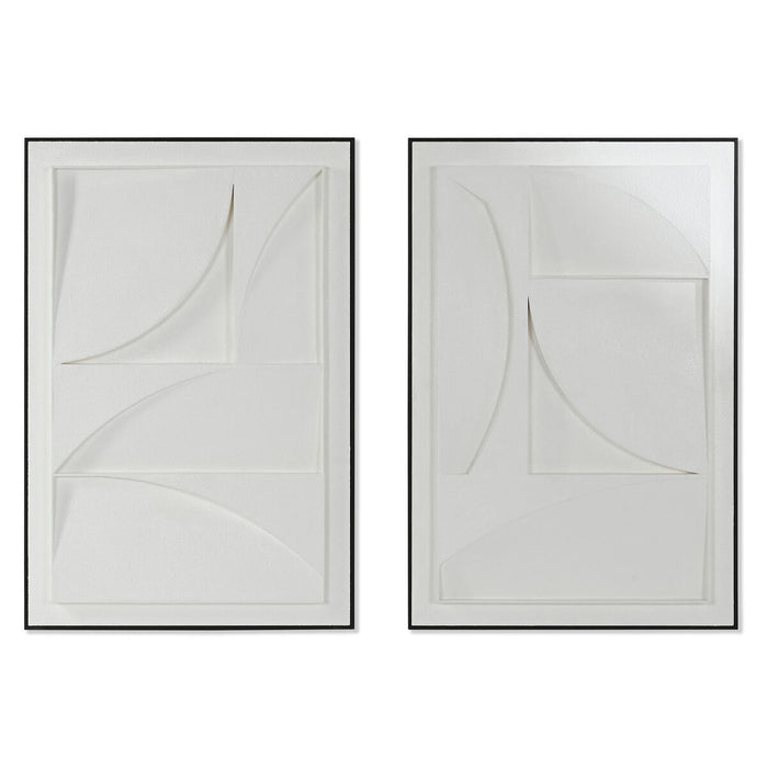 Cuadro 3D Home ESPRIT Yeso Madera MDF 60 x 6,5 x 90 cm