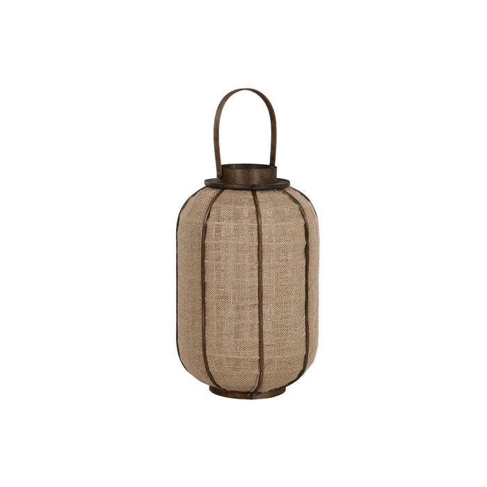 Portavelas Home ESPRIT Natural Yute Bambú 29,5 x 29,5 x 46 cm