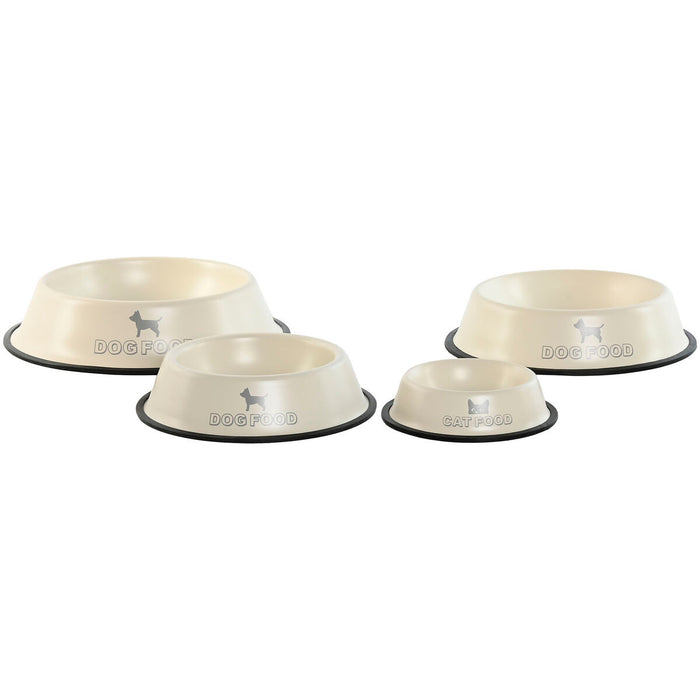 Comedero para Perro Home ESPRIT Beige Goma Metal 200 ml 600 ml 700 ml 1 L 29 X 29 X 6,5 cm