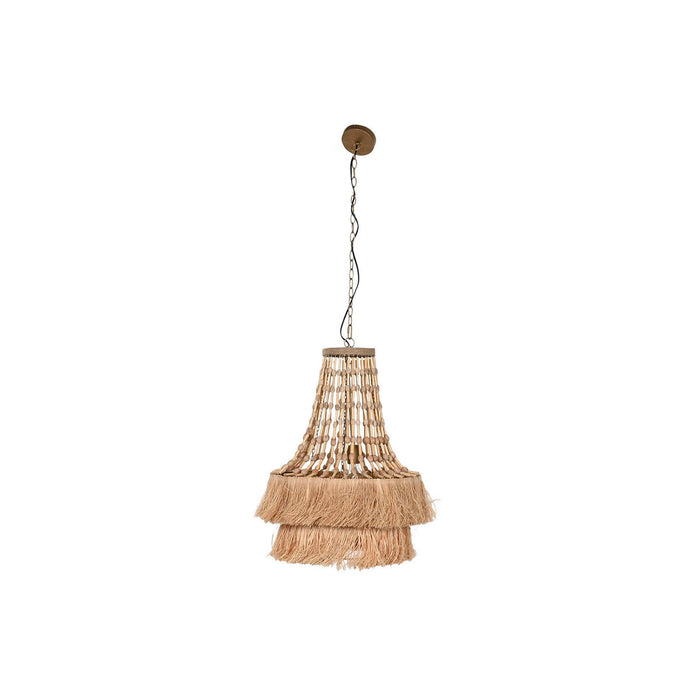 Lampadario Home ESPRIT Naturale Juta Metallo 50 W 50,5 x 50,5 x 148 cm