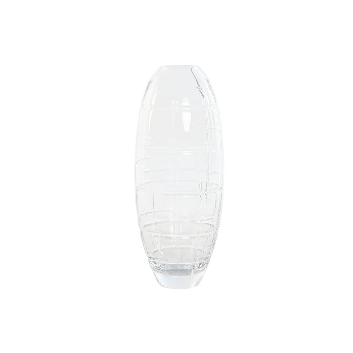 Vase Home ESPRIT Transparent Verre Moderne 11,5 X 11,5 X 28 CM
