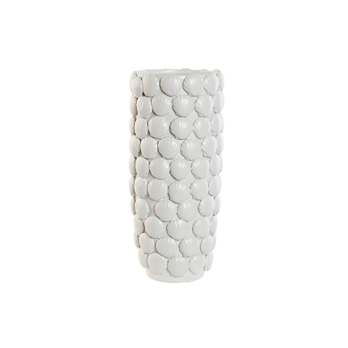 Jarrón Home ESPRIT Blanco Gres Mediterráneo 15,5 X 15,5 X 33,5 cm