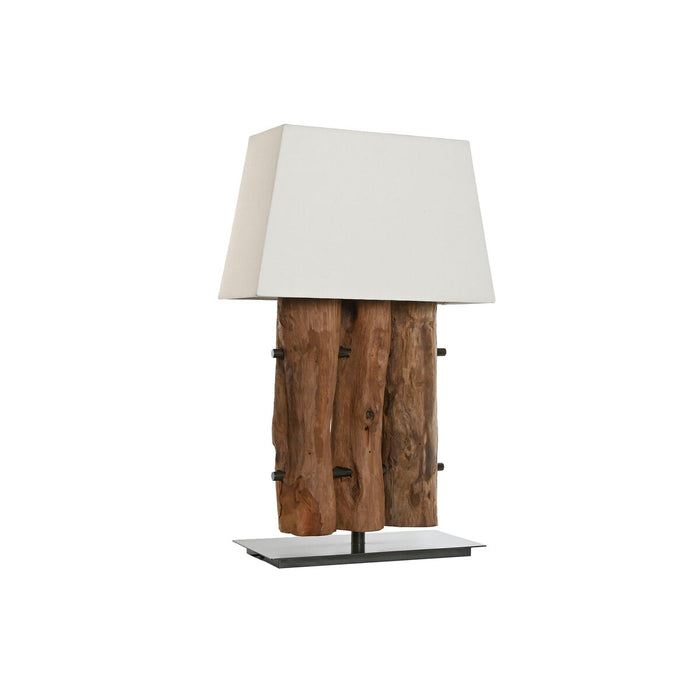 Lámpara de mesa Home ESPRIT Hierro madera de teca 40 X 20 X 80 cm