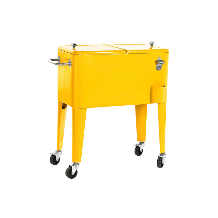 Portable Fridge Home ESPRIT Yellow Steel polypropylene 56 L 74 x 43 x 80 cm