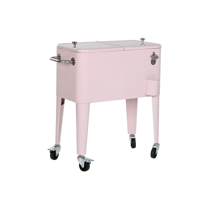 Nevera Portátil Home ESPRIT Rosa Acero Polipropileno 74 x 43 x 80 cm